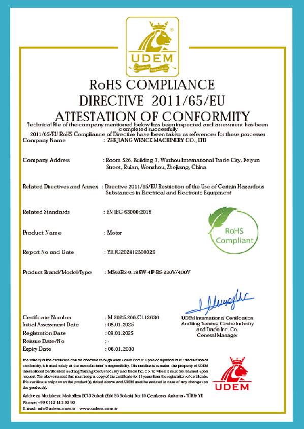 RoHS Certificate